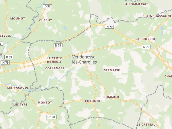 Plan de Vendenesse-lès-Charolles