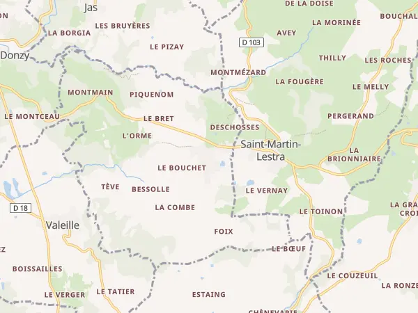 Plan de Saint-Barthélemy-Lestra