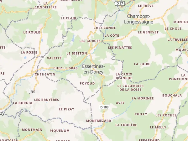 Plan de Essertines-en-Donzy
