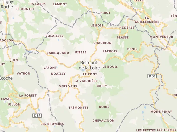 Plan de Belmont-de-la-Loire