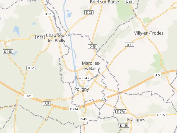 Plan de Marolles-lès-Bailly