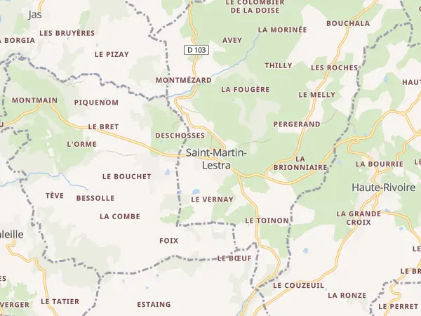 Plan de Saint-Martin-Lestra