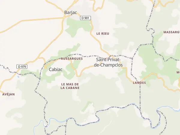 Plan de Saint-Privat-de-Champclos