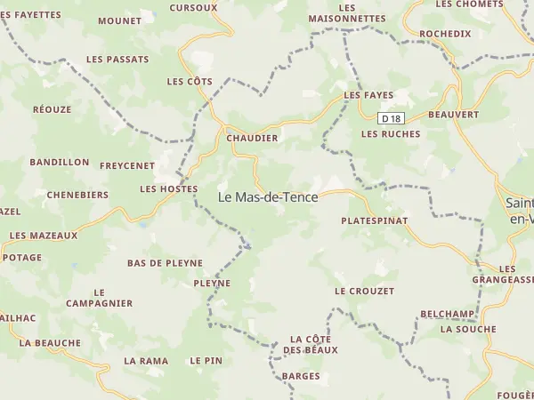 Plan du Mas-de-Tence
