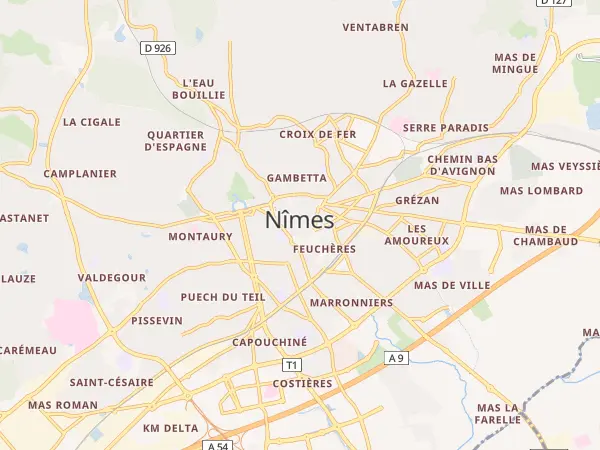 Plan de Nîmes