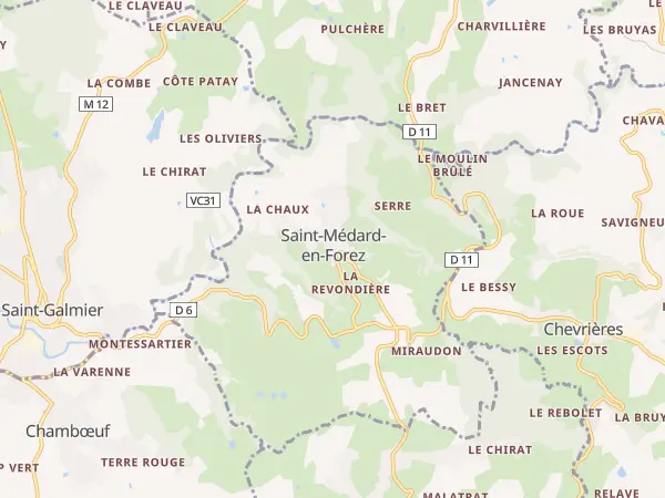 Plan de Saint-Médard-en-Forez