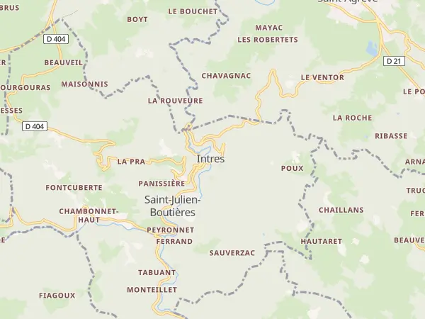Plan de Saint-Julien-d’Intres