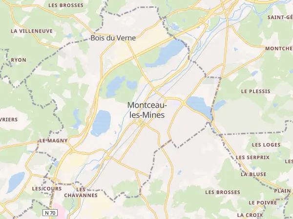 Plan de Montceau-les-Mines