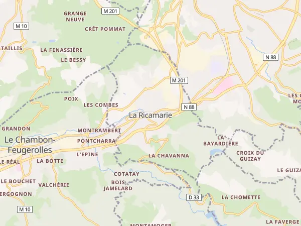 Plan de La Ricamarie