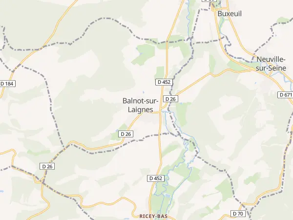 Plan de Balnot-sur-Laignes