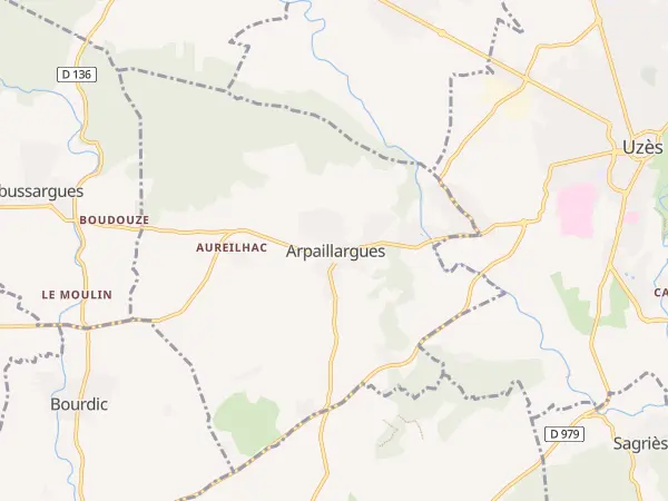 Plan de Arpaillargues-et-Aureillac