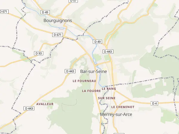 Plan de Bar-sur-Seine