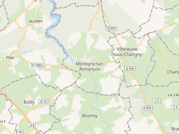 Plan de Montigny-sur-Armançon