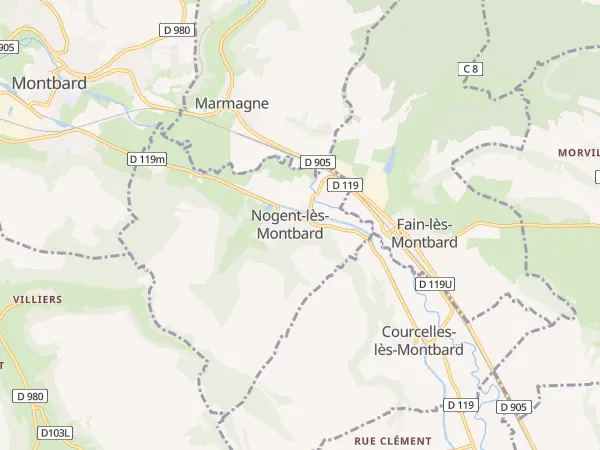 Plan de Nogent-lès-Montbard
