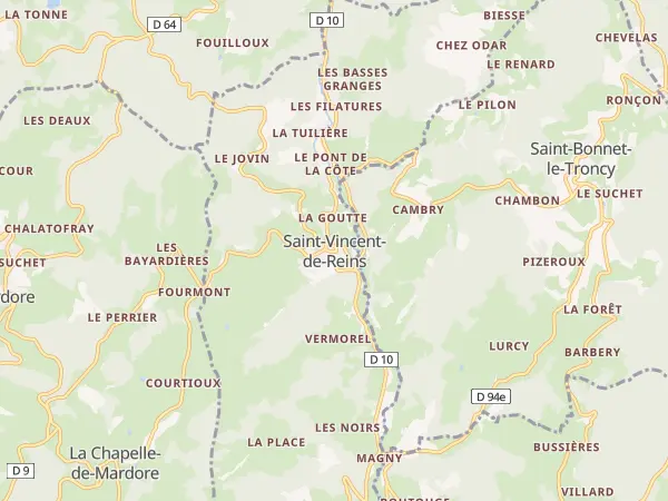 Plan de Saint-Vincent-de-Reins