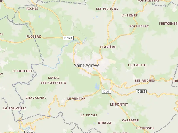 Plan de Saint-Agrève