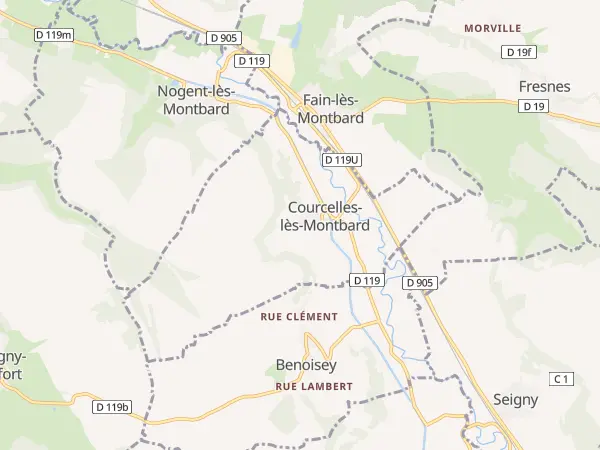 Plan de Courcelles-lès-Montbard