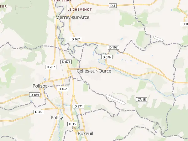 Plan de Celles-sur-Ource