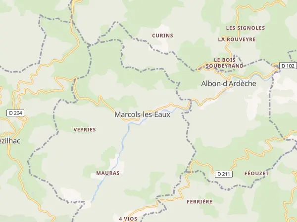 Plan de Marcols-les-Eaux