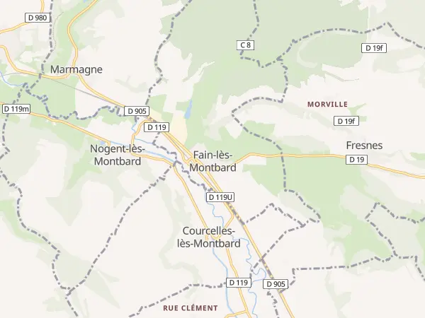 Plan de Fain-lès-Montbard