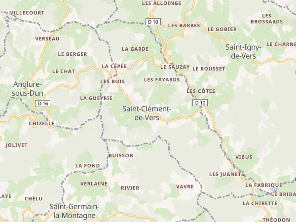 Plan de Saint-Clément-de-Vers