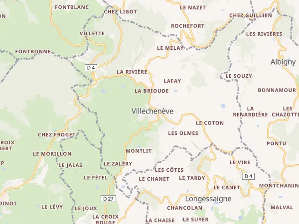Plan de Villechenève