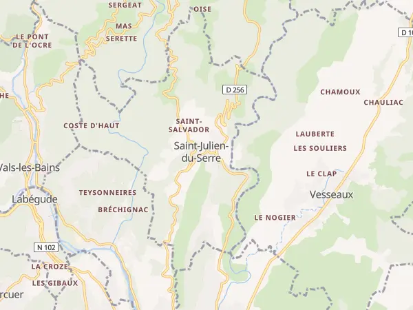Plan de Saint-Julien-du-Serre