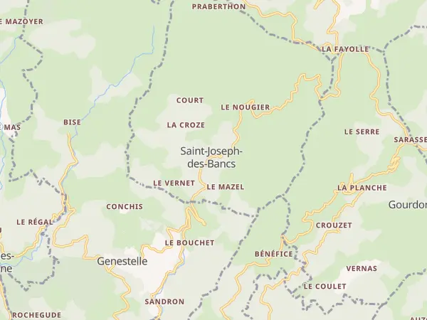 Plan de Saint-Joseph-des-Bancs