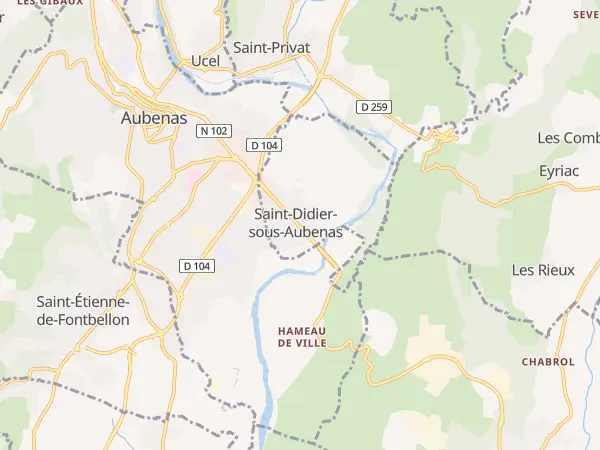 Plan de Saint-Didier-sous-Aubenas