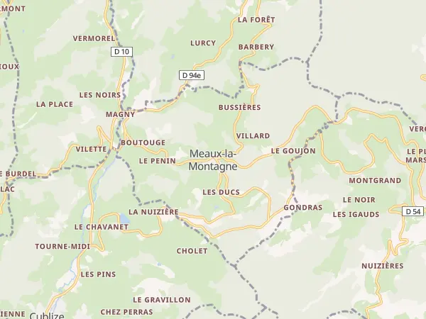 Plan de Meaux-la-Montagne