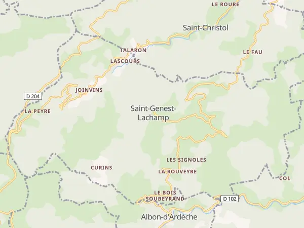 Plan de Saint-Genest-Lachamp