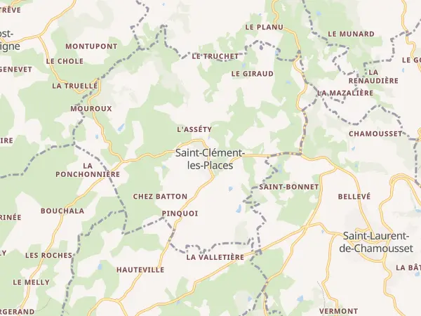 Plan de Saint-Clément-les-Places