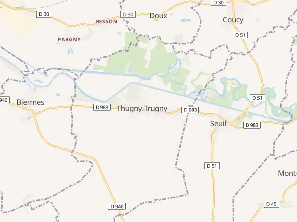 Plan de Thugny-Trugny