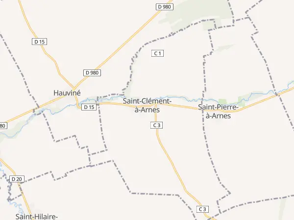 Plan de Saint-Clément-à-Arnes
