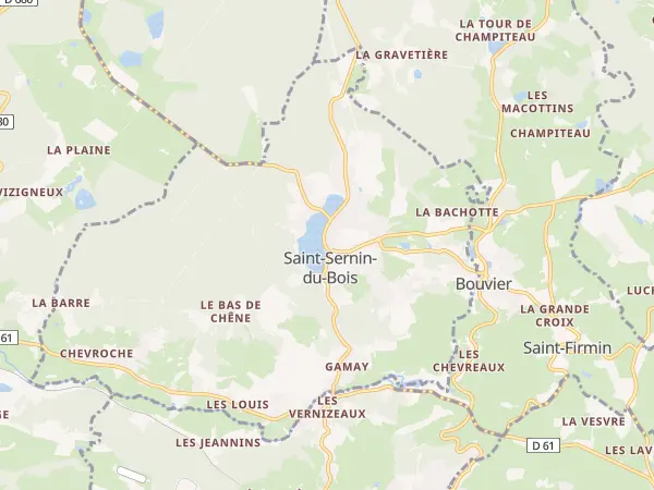 Plan de Saint-Sernin-du-Bois