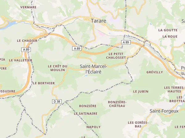 Plan de Saint-Marcel-l’Éclairé