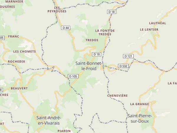 Plan de Saint-Bonnet-le-Froid
