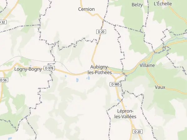 Plan de Aubigny-les-Pothées