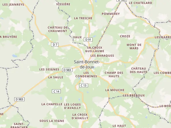 Plan de Saint-Bonnet-de-Joux