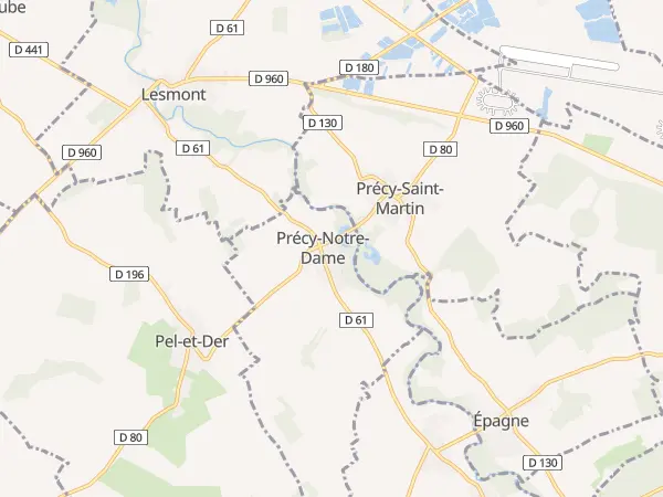 Plan de Précy-Notre-Dame