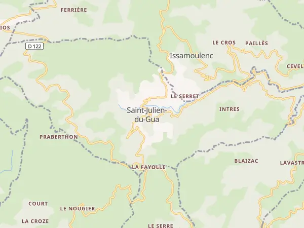 Plan de Saint-Julien-du-Gua