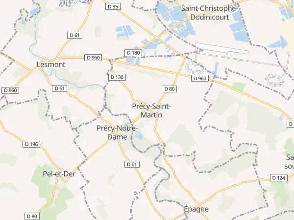Plan de Précy-Saint-Martin