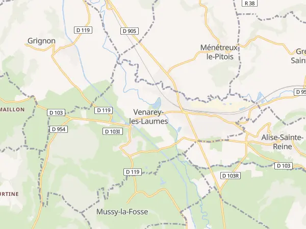 Plan de Venarey-les-Laumes