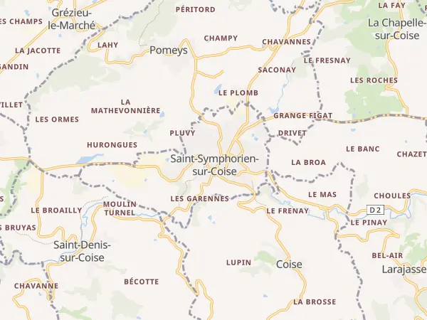 Plan de Saint-Symphorien-sur-Coise