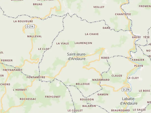 Plan de Saint-Jeure-d’Andaure