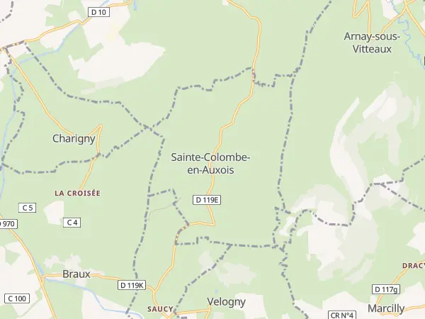 Plan de Sainte-Colombe-en-Auxois