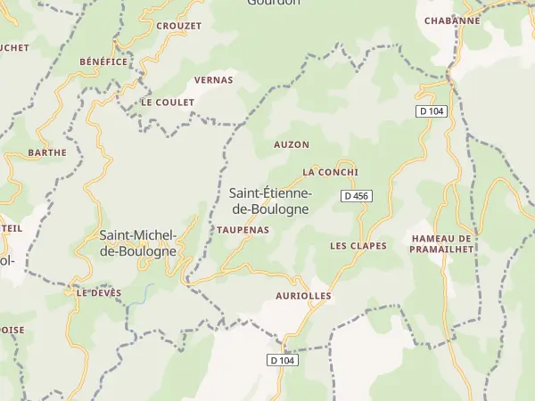 Plan de Saint-Étienne-de-Boulogne