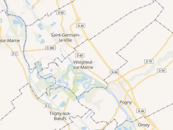 Plan de Vésigneul-sur-Marne