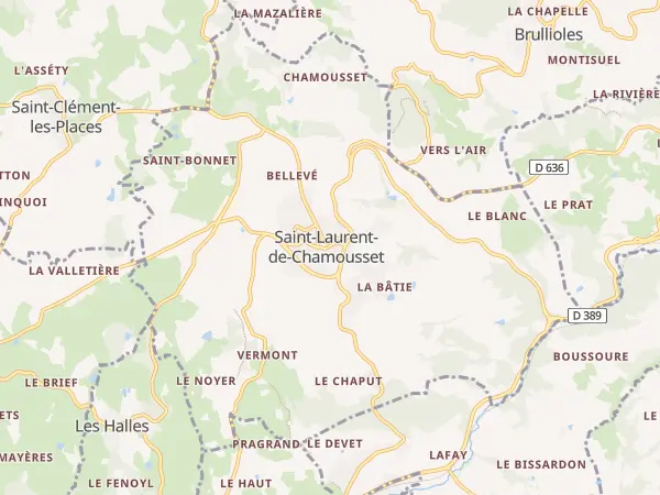 Plan de Saint-Laurent-de-Chamousset