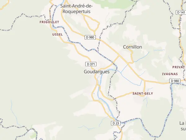 Plan de Goudargues